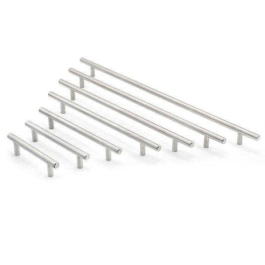 Set of metallic cabinet handles