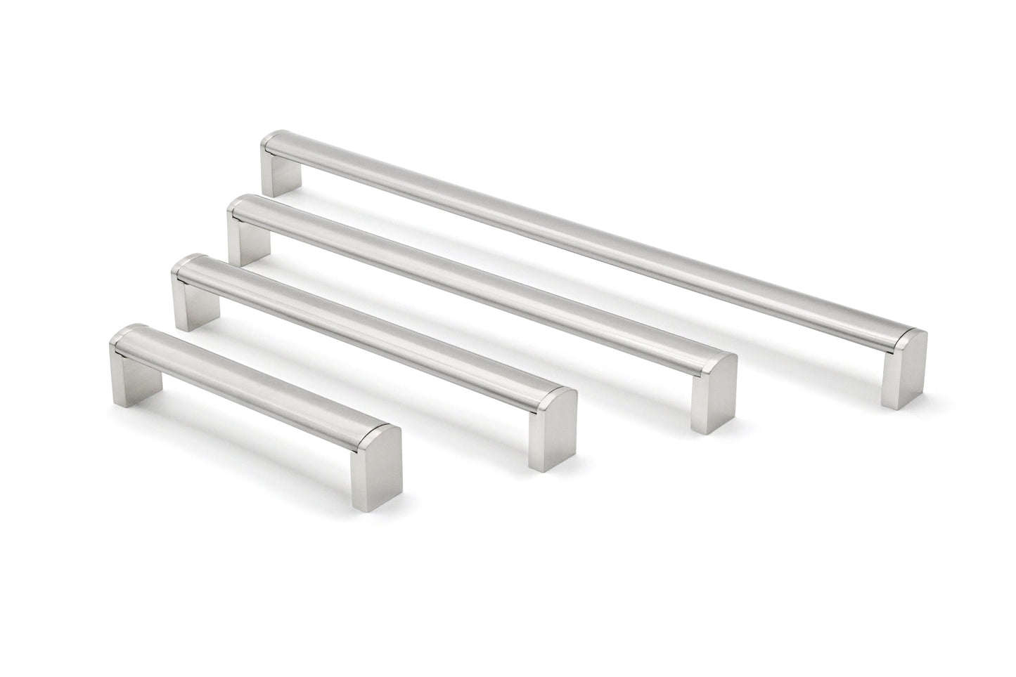 Kirra Cabinet Handle Stainless Steel Bar & Satin Nickel Leg