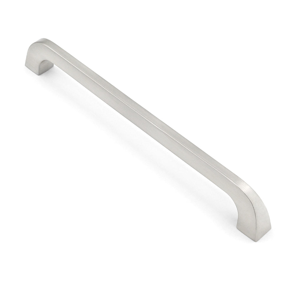 Metallic handle on a white background