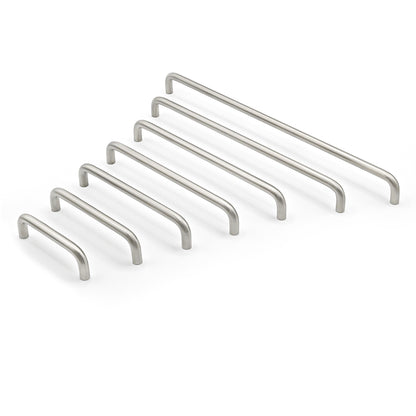 Set of six silver metal handles