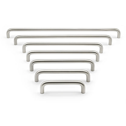 Set of metallic cabinet handles