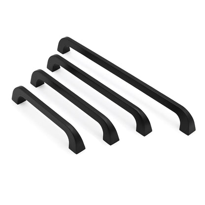 Set of black cabinet handles