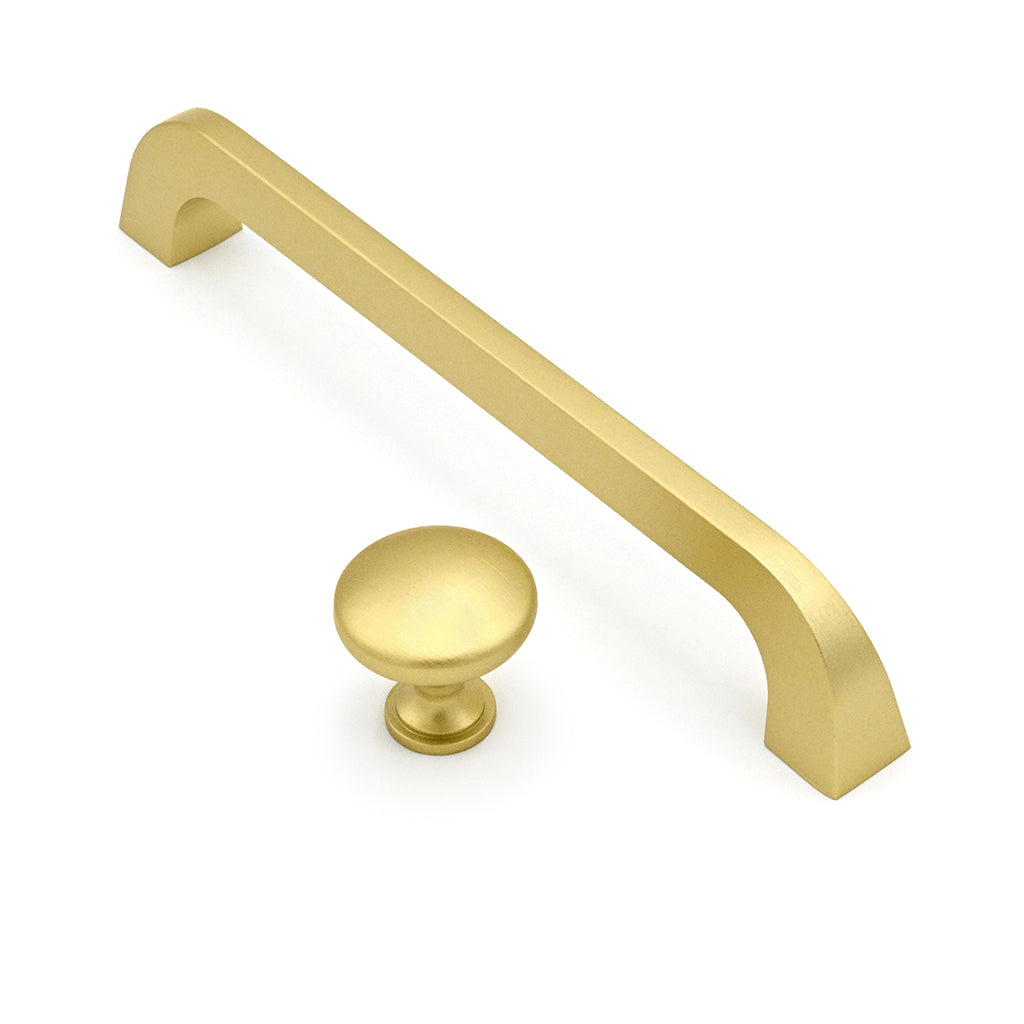 Gold cabinet handle and knob