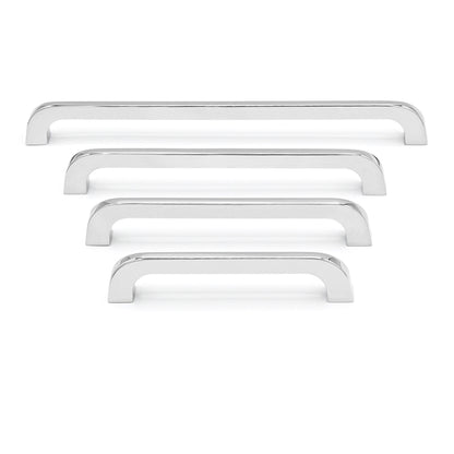 Set of five chrome cabinet handles