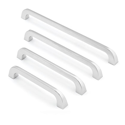 Set of four chrome cabinet handles 