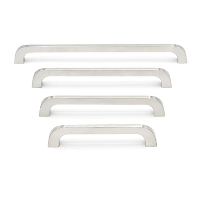 Set of five metallic cabinet handles 