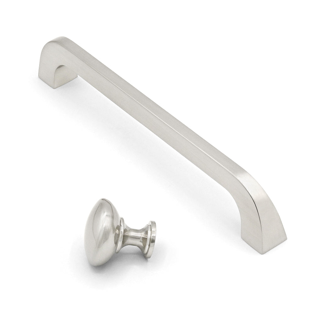 Metal cabinet handle and knob