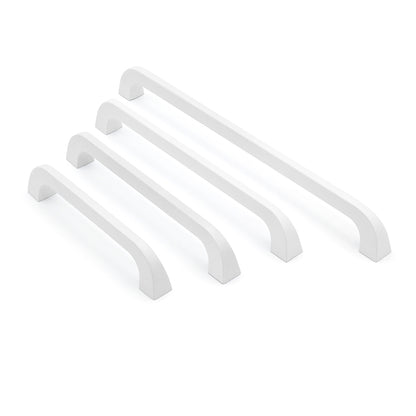 Set of white cabinet handles