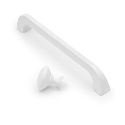 White cabinet handle