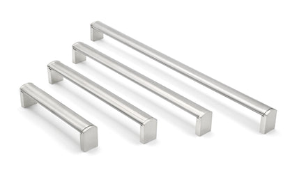 Kirra Cabinet Handle Stainless Steel Bar & Satin Nickel Leg